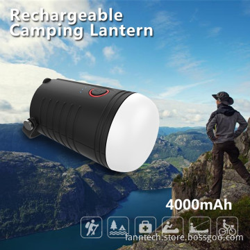 2-in-1 LED Camping Lantern with 4000mah Power Bank for Hiking & Illumination & Phone Charging